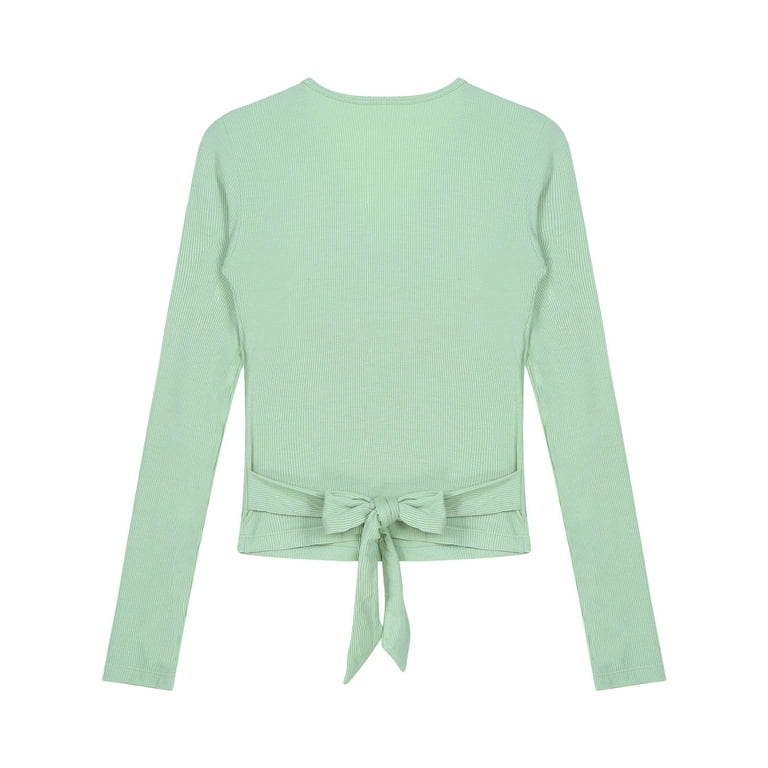 Solid Color Long Sleeve V-Neck Crossover Sweater Solid Color Long Sleeve V-Neck Crossover Sweater