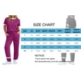 thumbnail image 5 of MOSHU Womens Two Piece Outfits Short Sleeve Color Block Tops Long Pants with Drawstring Tracksuit Jogger Sets, 5 of 8