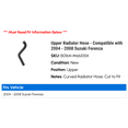 thumbnail image 2 of Upper Radiator Hose - Compatible with 2004 - 2008 Suzuki Forenza 2005 2006 2007, 2 of 2
