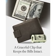 thumbnail image 6 of Bifold Wallets For Men With Removable Money Clip RFID - Vegan Leather Slim Mens Wallet With ID Window Front Pocket Wallet Gifts For Men, 6 of 6
