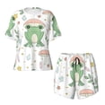 thumbnail image 4 of Lsque Frog and Mushrooms Women's Short-Sleeved Pajama Set - 2 Piece Soft and Lightweight Sleepwear Set-Medium, 4 of 9