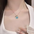 thumbnail image 6 of VOPPV Sky Blue Waves Theme Necklace Jewelry Set, Necklace Ring Earring Set, Best Gift for Girlfriend Lover, 6 of 8