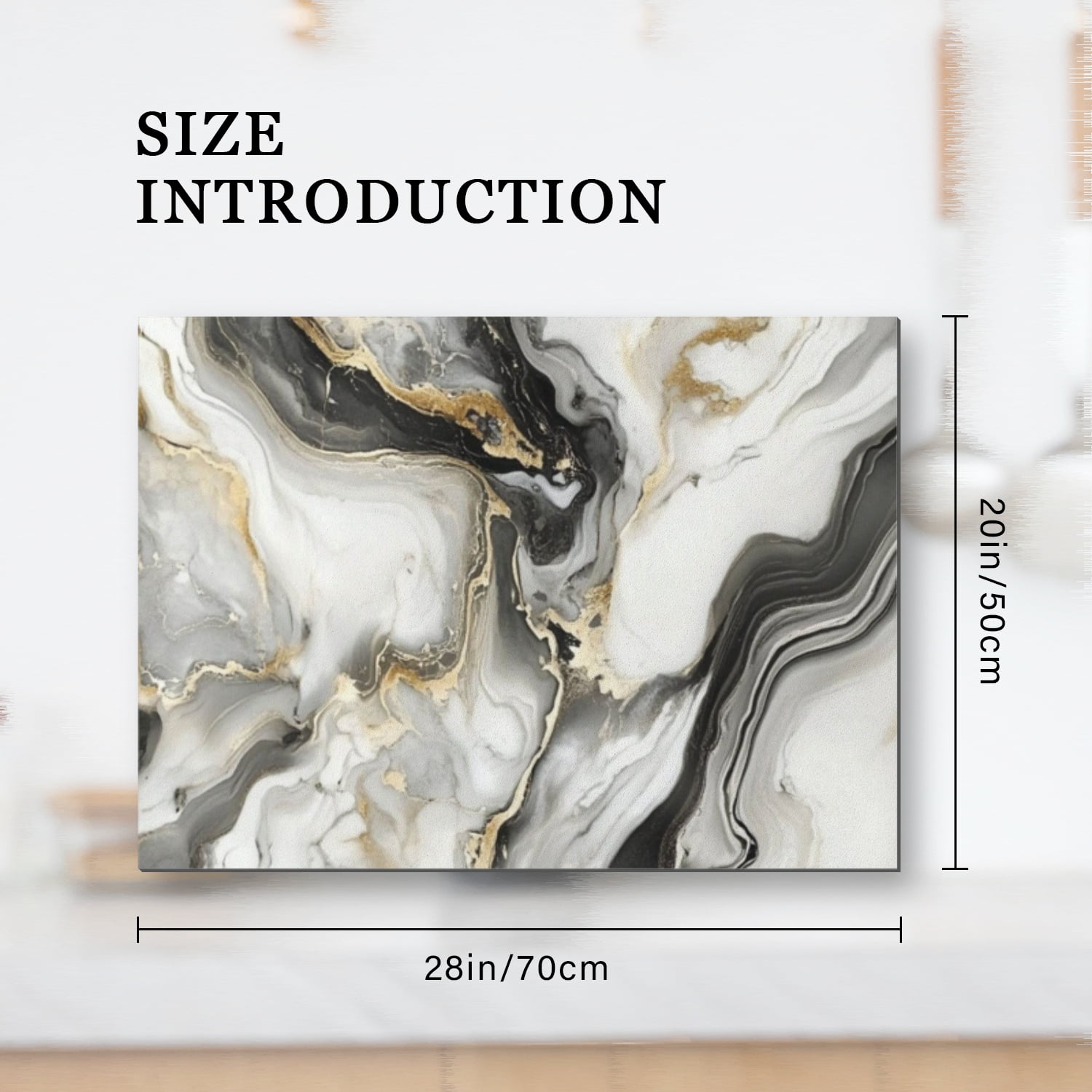 Square Stovetop Cover for Electric Stove, Gray Marble Print Modern Decor Oven Covers, Dustproof Waterproof Oilproof Mat for Kitchen RV (28×20 Inch)