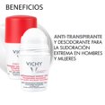 thumbnail image 4 of VICHY Desodorante Anti-transpirante para Sudoraci&oacute;n Extrema Roll-On Vichy Deos 72H 50ml, 4 of 6
