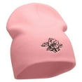 thumbnail image 4 of Apple Flowers Embroidered 8 Inch Short Beanie - Pink OSFM, 4 of 5