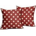 thumbnail image 2 of 4th of July Decorations Pillow Covers 20x20 Set of 2 Patriotic Independence Day American Star Print Red Decorative Throw Pillow Cases Summer Outdoor Farmhouse Decoration for Sofa Couch Bed, 2 of 6