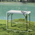 thumbnail image 7 of Resenkos Folding Fish Cleaning Table, Portable Camping Table with Faucet, Drainage Hose, Sprayer and Shelf, White, 7 of 7