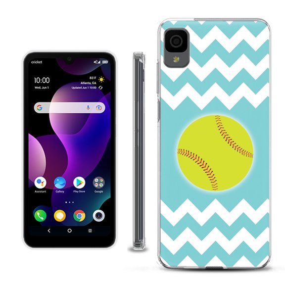 Slim-Fit Gel TPU Phone Case for TCL 30Z / 30 Z / 30 LE, by OneToughShield ® - Chevron/Softball