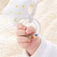 thumbnail image 4 of Kiddiway Baby Hanging Teether Toy with Soothing - Cute Plushies & Plush Figurine, Baby Car Toys & Stroller Toys, BPA-Free Teether, Sensory Play, Crib Stroller Attachable, Newborn,b, 4 of 6