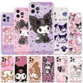 thumbnail image 2 of Funda transparente Kuromi My Melody para Apple iPhone 14 11 13 Pro 12 7 8 Plus SE 2022 XR X XS Max 6 6S, funda de silicona para teléfono xuanjing  unisex, 2 of 2
