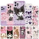 thumbnail image 2 of Funda transparente Kuromi My Melody para Apple iPhone 14 11 13 Pro 12 7 8 Plus SE 2022 XR X XS Max 6 6S, funda de silicona para teléfono xuanjing  unisex, 2 of 2