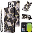 thumbnail image 1 of Compatible with iPhone 15 Pro Max Premium Vintage PU Leather Magnetic Closure Case with Strap Flip Cover, 1 of 5