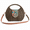 coffee brown, variant on Boho Woven Crossbody Bag for Women, Handcrafted Straw Purse with Beaded Shell Accents, Convertible Top Handle Shoulder Bag for Beach Vacation and Daily Outings