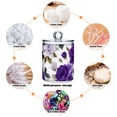 thumbnail image 4 of Light and Dark Purple Roses Green Leaves Translucent Plastic Cans Storage Canisters with Lid Set of 4, 4 of 7