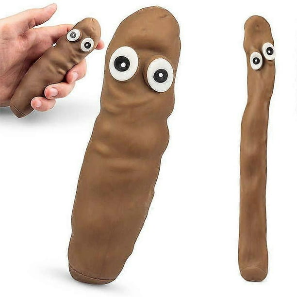 2-pack - Stress Ball / Squeeze Ball - Poop - Stretchy brown - Stress Relief Toy