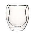 thumbnail image 2 of Taza de vasos para beber con aislamiento, taza de café de vidrio de doble pared, taza de bebida de taza de té multipropósito transparente de 80 ml par, 2 of 9