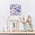 thumbnail image 6 of Chilfamy Purple Flowers Leaves Art Modern Canvas Prints Home Decor 12x12in, 6 of 6
