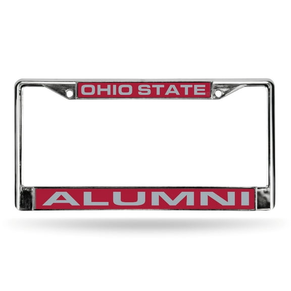 Ohio St OSU NCAA Chrome Metal ALUMNI License Plate Frame Holder