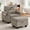 Brown, variant on YWEN Small Chaise Lounge Chair Indoor with Ottoman&Adjustable Backrest,Chenille Tufted Recliner Comfy Sofa Chair with USB,Phone Holder&Storage Arms,Convertible Sleeper Couch Bed for Living Room