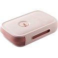 thumbnail image 1 of Innovador cajón para guardar huevos, diseño con ruedas y ventilación, gran capacidad para el frigorífico y la cocina, bandeja apilable para huevos de color rosa con desplazamiento automático, 1 of 5