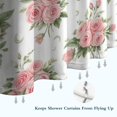 thumbnail image 6 of Pioneer Flower Floral Print Pattern Shower Curtain 72"x84" ,Bathroom Decorative Shower Curtains Set with 12 Hooks,Modern Waterproof Washable Shower Curtain, 6 of 6
