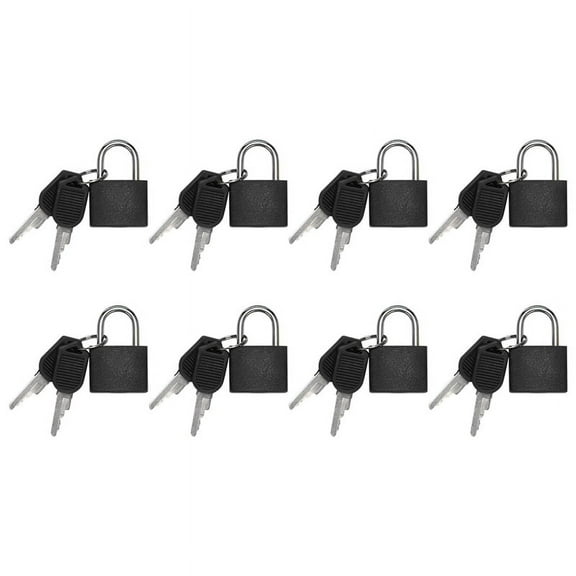 8 Pack Locks Small Padlock with Key Luggage Gym for Outdoor School B
