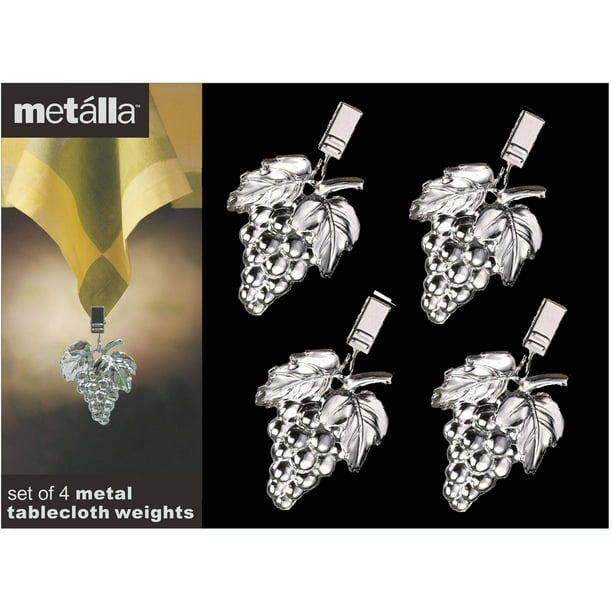 Prodyne Set of 4 Metal Grapes Tablecloth Weights