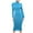 A-Blue, variant on Women Casual Long Sleeve Maxi Dress Solid Color Turtleneck Bodycon Long Dress A-Gray