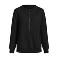 thumbnail image 6 of Godom Women's Sweatshirt Quarter-Zip V Neck Fleece Pullover Hoodie Oversized Hoodies, 6 of 7