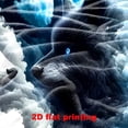 thumbnail image 4 of Soft Yin-Yang Wolf Flannel Blanket, 4 of 7