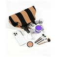 thumbnail image 6 of WANDF Clutch Purse for Women,Woven Evening Bags,Knit Striped Clutch Handbags,Dumpling Bag for Ladies (Khaki Black), 6 of 7