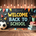 thumbnail image 5 of Colorful Welcome Back to School Banner Backdrop with School Supplies Elements Party Decorations for Classroom Decor School Events Photo Backdrop, 5 of 8