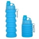thumbnail image 1 of Botella de agua plegable para adultos, niños, estudiantes, niños, botellas de agua plegables de silicona reutilizables para viajes, camping, senderismo, agua deportiva portátil B, 1 of 5