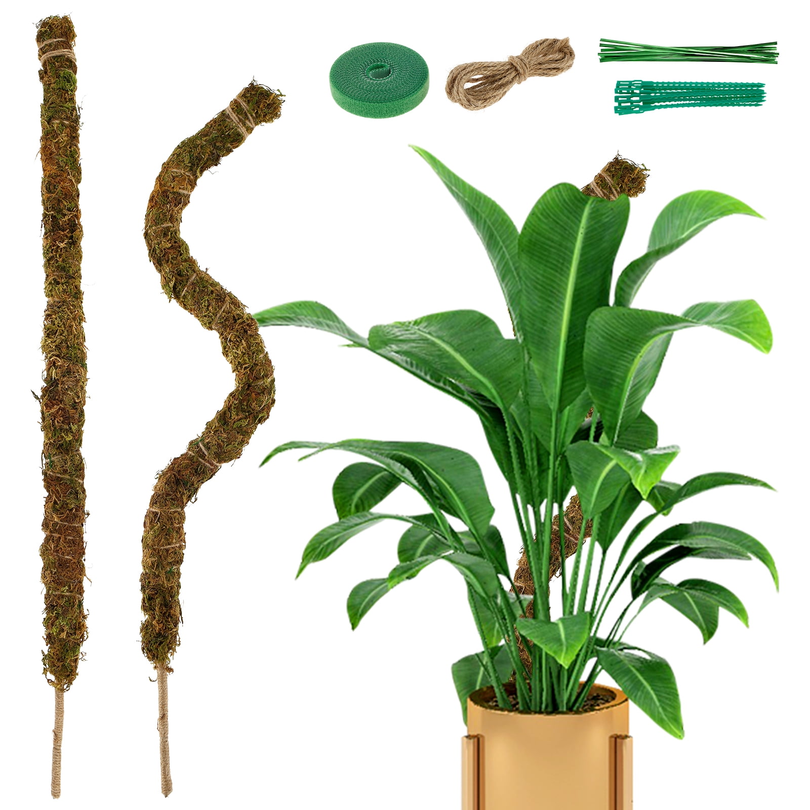 Gorawre 2Pcs Moss Pole for Monstera 25.2in Bendable Plant Moss Pole