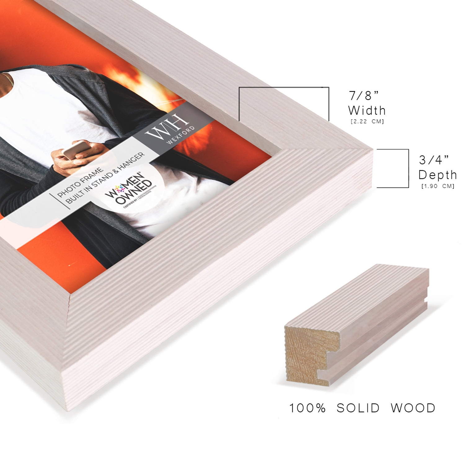 Grooved 4 in. x 6 in. White Picture Frame (Set of 2)