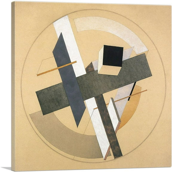 ARTCANVAS Proun AII 1920 Canvas Art Print by El Lissitzky - Size: 18" x 18" (0.75" Deep)