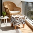 thumbnail image 4 of SCRAWLGOD Heart Animal Print Brown Beige Stretch Ottoman Cover Square, Footrest Stool Slipcover with Elastic Bottom Comfortable Foot Stool Cover Furniture Protector for Living Room, 4 of 7