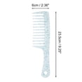 thumbnail image 2 of Unique Bargains 1 Pc Anti-Static Wide Tooth Comb for Curly Thin Hair Plastic Blue, 2 of 3