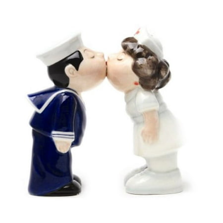 UPC 726549083532 product image for Nurse and Sailor Kissing Magnetic Ceramic Salt and Pepper Shakers | upcitemdb.com