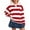 Red, variant on Domzest Oversized Polo Shirt for Women Long Sleeve Striped Rugby Collar Pullover Tops 2026 Trendy Casual Loose Fit Streetwear Tee Wine S