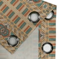 thumbnail image 4 of Ambesonne Aztec Grommet Curtain, Tribal Bohemian Illustration, 50" x 120", Apricot Orange and Teal, 4 of 6