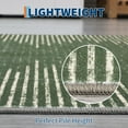 thumbnail image 3 of Hasoo Washable Carpet Diamond Stripes Area Rug for Living Room Bedroom Dorm Modern Low Pile Neutral Soft Indoor Rug, Green 8' x 10', 3 of 5