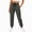 Gray, variant on Stichou Cargo Joggers for Women High Waisted Scrub Joggers Draswstring Elastic Waist Stretchy Scrub Pants with Zip Pockets Black M
