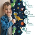 thumbnail image 3 of Blackout Kids Curtains,Blue Cartoon Dinosaurs Rockets Pattern Childrens Insulated Curtains Set Of 2,Bedroom Essentials,Toddler Room Decor 42"x84", 3 of 5