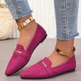 thumbnail image 2 of HEWUQI Pointed Toe Loafers for Womens Work Business Non Slip Casual Dress Shoes Comfortable Slip on Flats for Driving Travel Everyday Hot Pink Size 6.5, 2 of 5