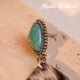 thumbnail image 4 of Pendientes Montana West en forma de lágrima de piel de vacuno turquesa, 4 of 7