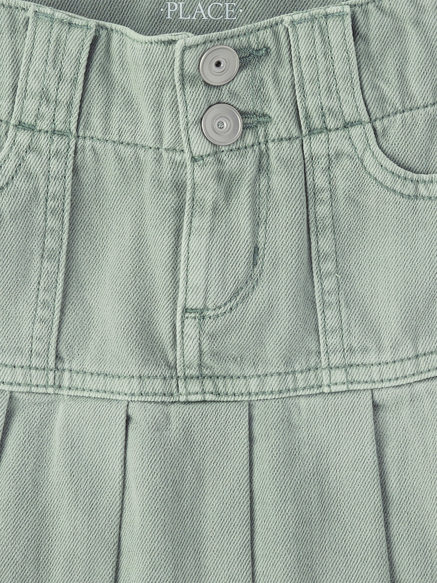 The Children's Place Girls Garment Dyed Pleated Denim Skort, Sizes 4-16
