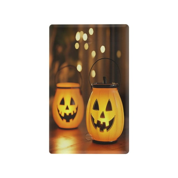 Pumpkin Shaped Jar and Bucket Light Switch Cover Switch Plate Outlet Cover Plug Cover for Electrical Outlet