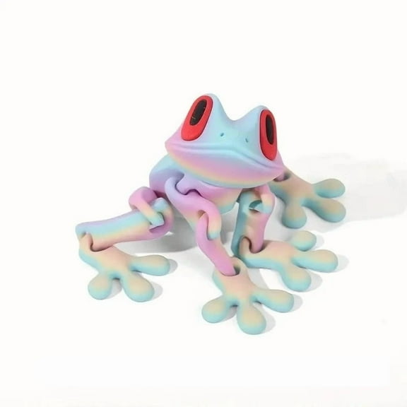 3D Printed Frog Handicrafts And Decorative Gift Creative Figurines Animal Joint Activity Toy For Home Decor Christmas Sock Gift
