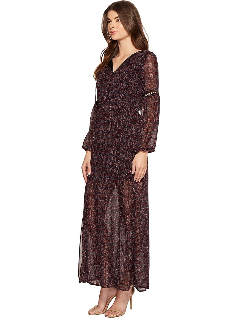 burgundy peasant dress Burgundy Multi Floral Textured Peasant Babydoll Maxi Dress PinkBlush